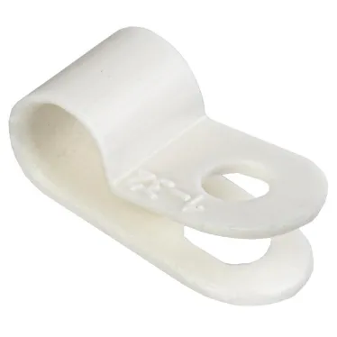 Скоба крепежная 5мм нейлоновая белая (50шт)