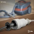 Удлинитель электрический с заземлением 1 розетка 3м ПВС 3x0,75мм2 10А UX-1е-3m ЭРА