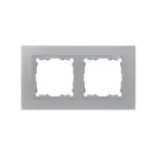 Рамка на 2 поста, S82N, алюминий - алюминий (металл им.)