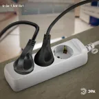 Удлинитель c заземл., 3х1мм2, 16А, ПВС, 3гн, 1,5м (10/840) U-3e-1,5m-3x1