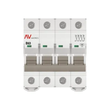 Выключатель автоматический AV-6 4P 63A (B) 6kA AVERES