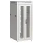 Шкаф напольный сетевой 19' LINEA N 28U 600х800мм передняя распашная перфорированная дверь задняя перфорированная серый