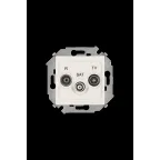 15 Розетка R-TV-SAT одиночная винтовой зажим слоновая кость