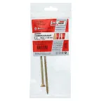 Шуруп универсальный 6х130 потайная головка, остроконечный, желтопассивированный (2шт) - пакет