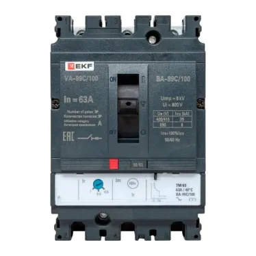 Выключатель автоматический трехполюсный ВА-99C 100/63А 3P 35кА