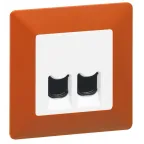 Valena LIFE Розетка информационная двойная RJ45 категория 6 UTP с лицевой панелью белая