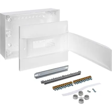 Practibox S Пластиковый щиток Навесной (ЩРн-П) 1X12 Белая дверь