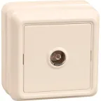 ОКТАВА Розетка телевизионная бежевая