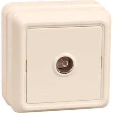 ОКТАВА Розетка телевизионная бежевая