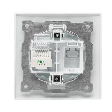 Валенсия розетка телефонная RG-11 1-местная белая