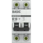 Автоматический выключатель 2P 10А (B) 4,5кА ВА 47-29 Basic