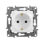 ETIKA Розетка с заземлением белая