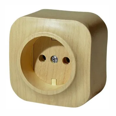 Quteo Розетка без заземления без шторок наружная дерево