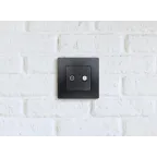 ETIKA Розетка телевизионная TV/SAT двухкабельная антрацит