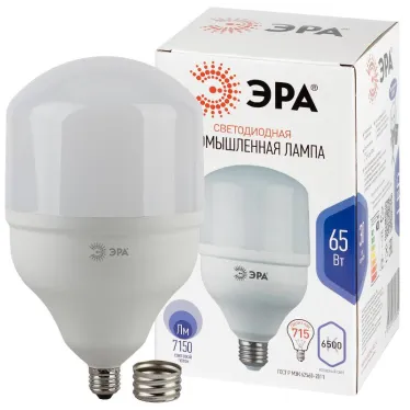 Лампа светодиодная LED POWER T160-65W-6500-E27/E40 (диод, колокол, 65Вт, хол, E27/E40) (12/96)
