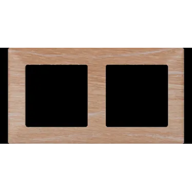 Valena LIFE Рамка 2 поста светлое дерево универсальная