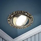 Светильник литой MR16,12V/220V, 50W бронза (100/2100)