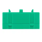 Шина 0 PE (6х9мм) 8 отверстий латунь зеленый изолированный корпус на DIN-рейку PROxima