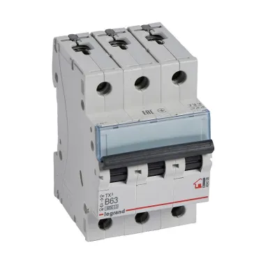 Выключатель автоматический трехполюсный 63А B TX3 6kA