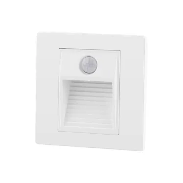 Светильник встраиваемый в стену с датчиком движения IP20 LED 3000 К 1 Вт бел. пластик DENKIRS DK1020-WH