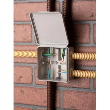 Коробка распределительная KMP-030-035 с крышкой (85х85х40) для прямого монтажа без мембр. вводов серая IP54 EKF