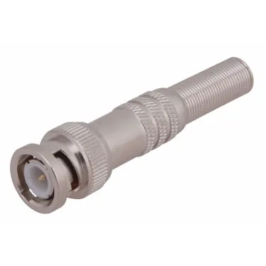 РАЗЪЁМ штекер BNC под пайку с пружиной металл,