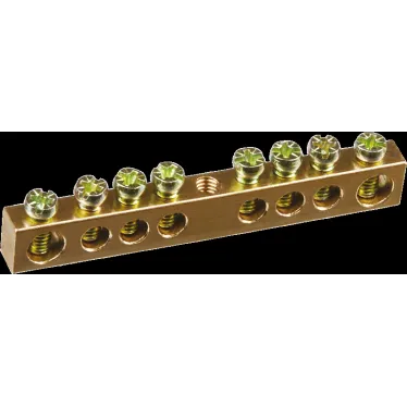 Шина нулевая 6х9мм 8/1 (8групп/крепеж по центру)