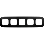 Valena ALLURE Рамка 5 постов матовый черный универсальная