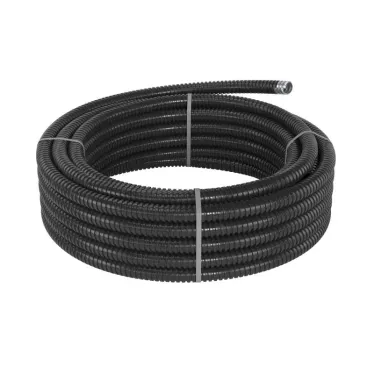 Металлорукав DN 12мм в герметичной ПВХ изоляции, низкотемпературный, Dвн 12,0 мм, Dнар 16,0, 50 м, цвет чёрный