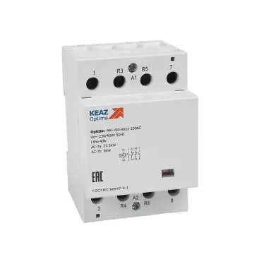 Контактор 48В AC 4НО 40А OptiDin MK-100-4040-48AC