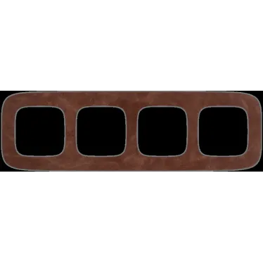 Valena ALLURE Рамка 4 поста Кожа универсальная