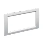 Рамка 4 модуля универсальная серый металлик