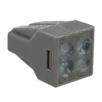 Экспресс-клемма с пастой СМК 773-304, 4-проводная до 2,5 кв мм, серая 100шт, REXANT