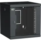Шкаф LINEA WS 10' 6U 320х310мм дверь обзорная со стеклом черный