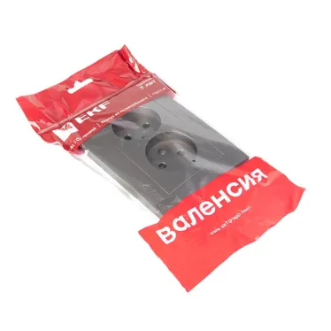 Валенсия лицевая панель розетка 2-местной б/з 10А графит с защ. штор.