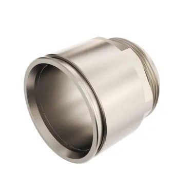 Муфта труба-коробка D-50мм IP66/IP67 М50х1.5 никелированная латунь