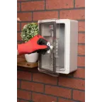 Бокс пластиковый с монтажной платой прозр. дверь 300х200х130 мм IP65 PROxima