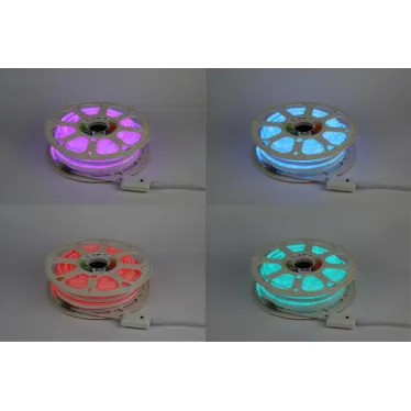 Светодиодная неоновая лента N5050 72-IP67-220V-20m-RGB многоцветная
