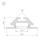 Профиль PHS-V-2000 ANOD (ARL, Алюминий)
