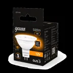 Лампа светодиодная LED 5 Вт 500 лм 3000К софит MR16 теплый GU5.3 AC/DC 12В низковольтная Black Gauss
