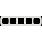 Valena ALLURE Рамка 5 постов жемчуг универсальная