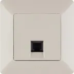 Valena LIFE Розетка телефонная RJ11 одиночная с лицевой панелью слоновая кость