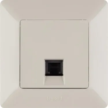 Valena LIFE Розетка телефонная RJ11 одиночная с лицевой панелью слоновая кость