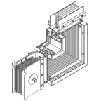 Секц. угл. вверх 1250А Al 3L+N+PER НК IP55 тран.