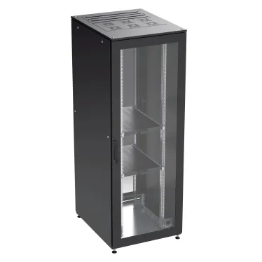 Шкаф собранный напольный 19'' IT-CQE. 42U 800х1000 двери перф/перф. RAL 9005
