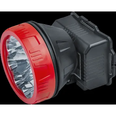 Фонарь светодиодный NPT-H21-ACCU налобный 9LED 1Вт 2 режима Li-ion 0,9Ач