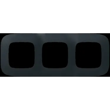 Valena ALLURE Рамка 3 поста матовый черный универсальная