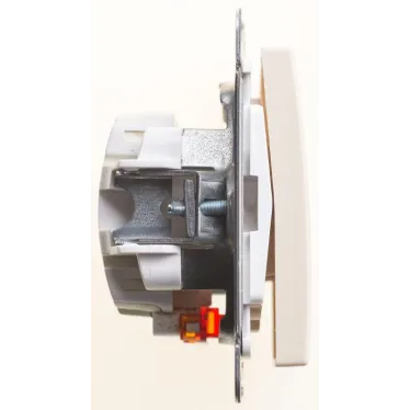 W59 Переключатель одноклавишный с подсв. 10АХ, механизм, слоновая кость