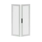 Дверь перфорированная двухстворчатая для IT-CQE 2200x600 RAL7035