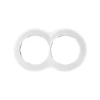 Рамка 2 поста, круг, S88, белый